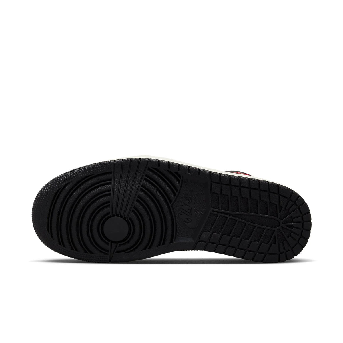 Air Jordan 1 Mid 'Black Sail Gym Red'