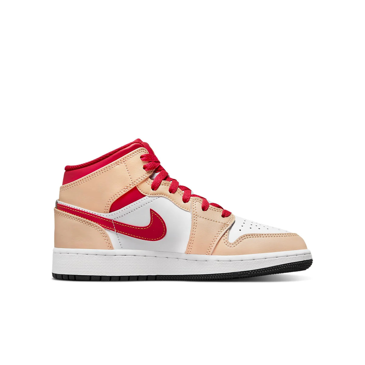 Air Jordan 1 Mid 'Light Curry Cardinal Red'