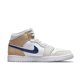 Air Jordan 1 Mid 'White Khaki Blue Void'