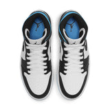 Air Jordan 1 Mid 'University Blue Black White'