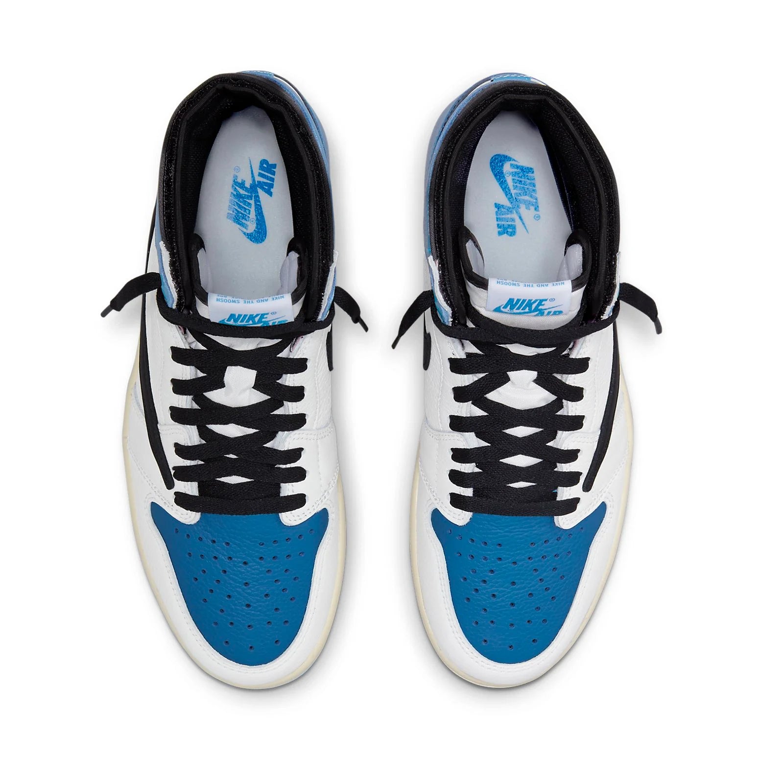 Air Jordan 1 Retro High x Fragment Design x Travis Scott 'Sail Black Military Blue'