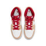 Air Jordan 1 Mid 'Light Curry Cardinal Red'