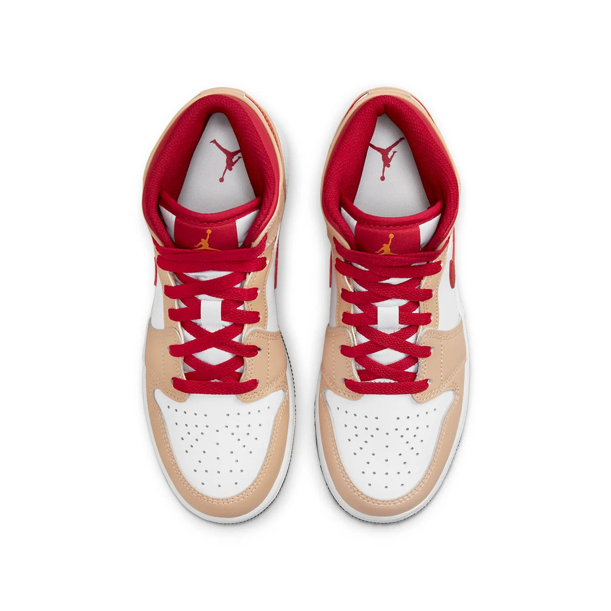 Air Jordan 1 Mid 'Light Curry Cardinal Red'