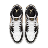 Air Jordan 1 Mid Patent 'Black Gold'
