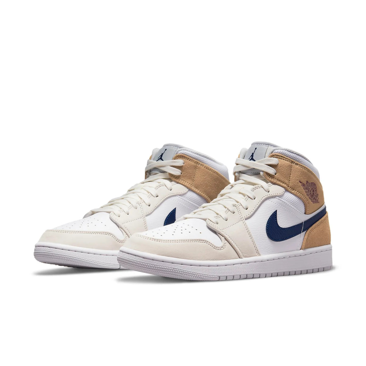 Air Jordan 1 Mid 'White Khaki Blue Void'