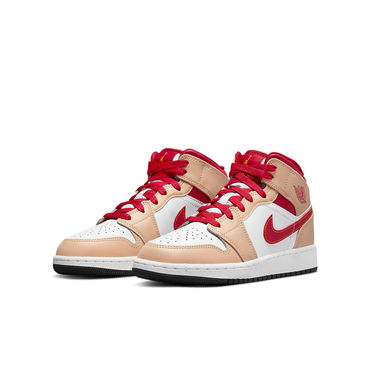 Air Jordan 1 Mid 'Light Curry Cardinal Red'