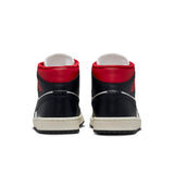 Air Jordan 1 Mid 'Black Sail Gym Red'
