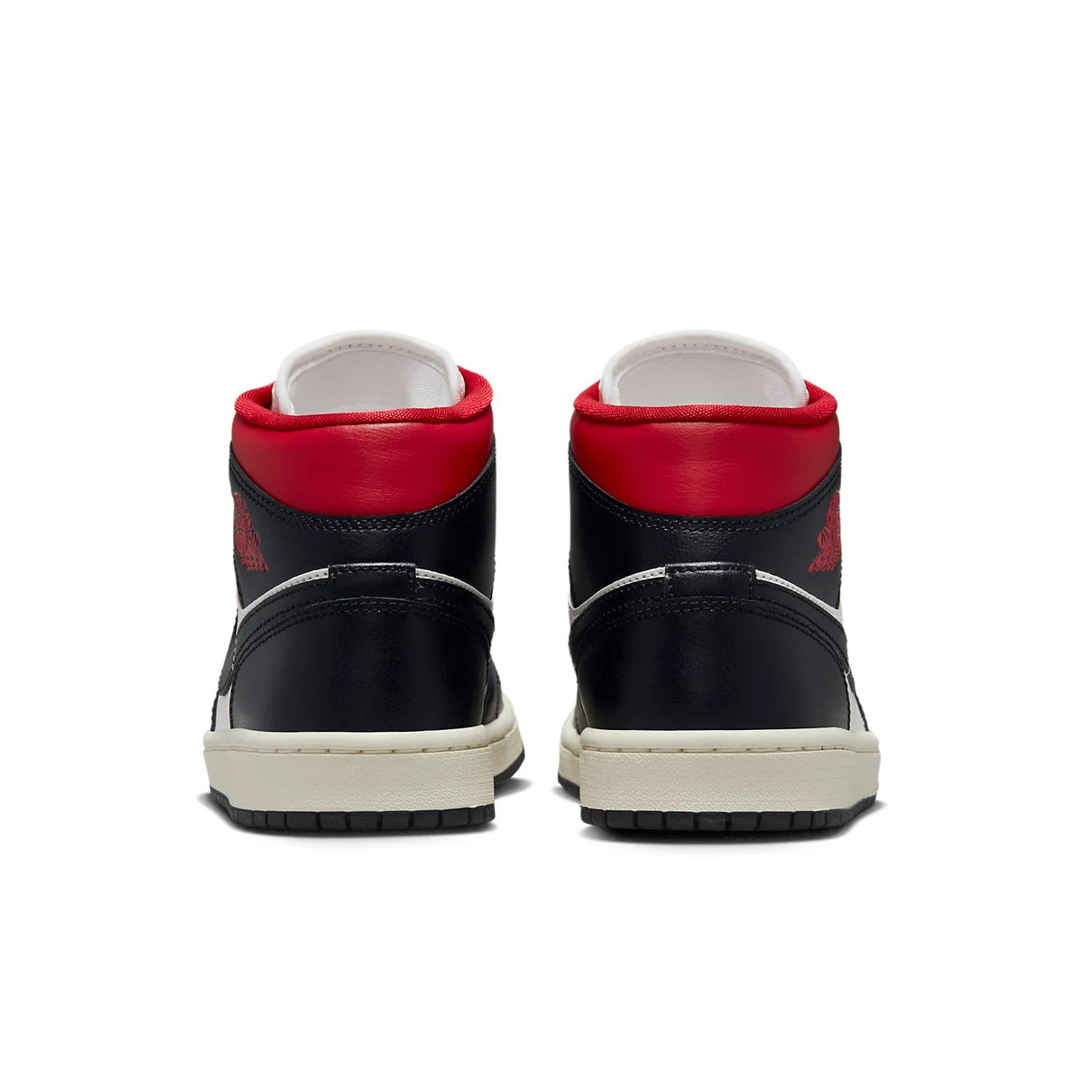 Air Jordan 1 Mid 'Black Sail Gym Red'