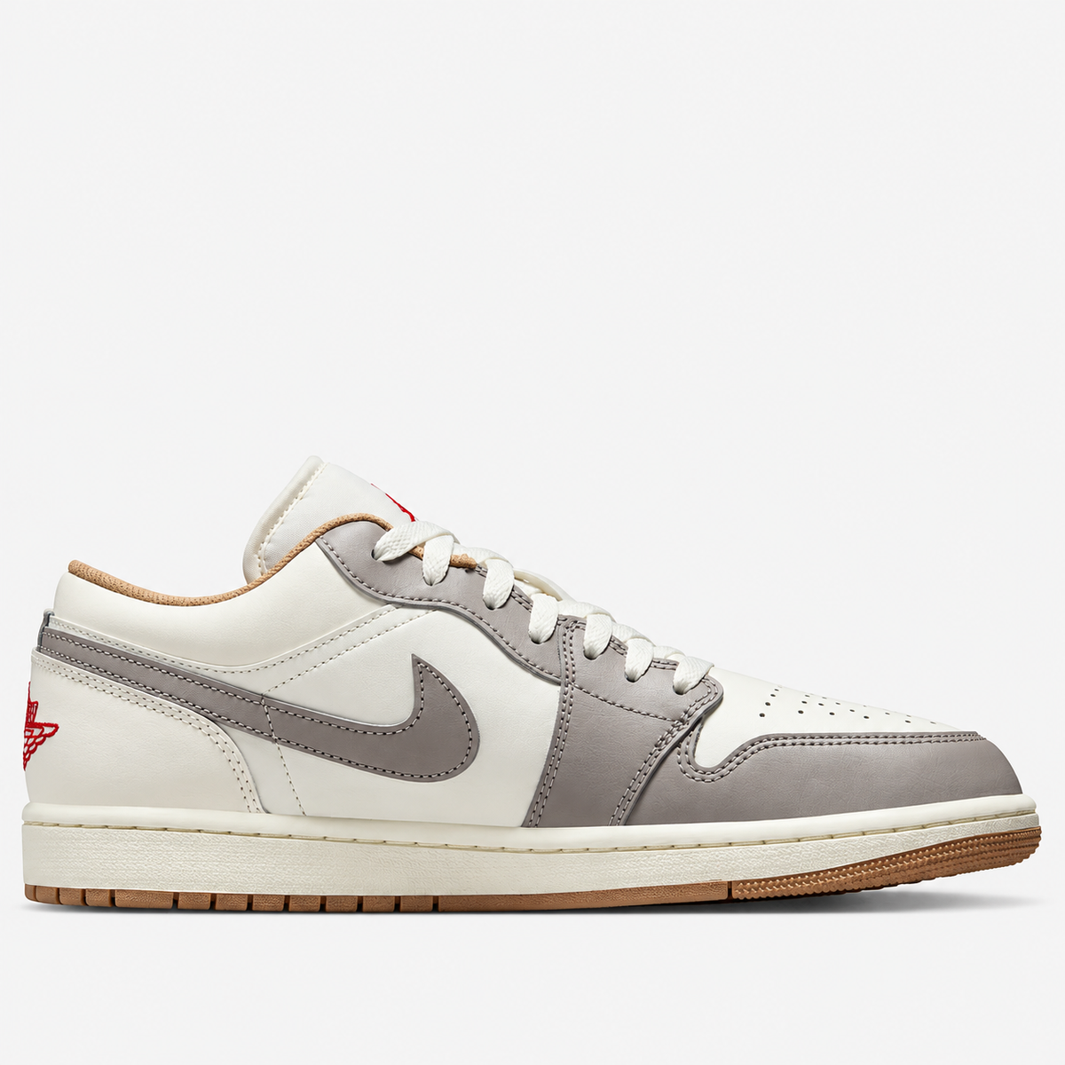 Air Jordan 1 Low 'Sail Fire Red College Grey'