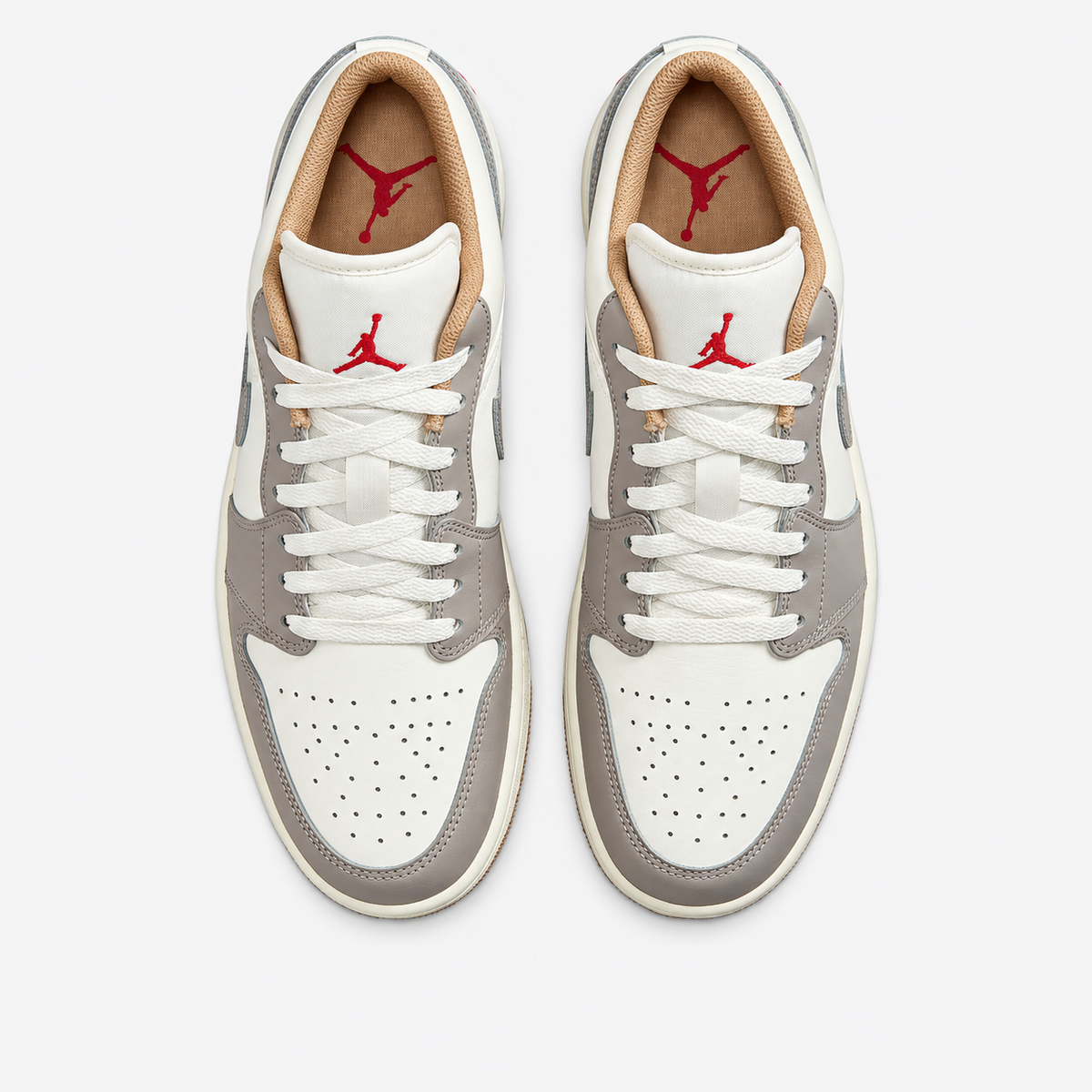 Air Jordan 1 Low 'Sail Fire Red College Grey'