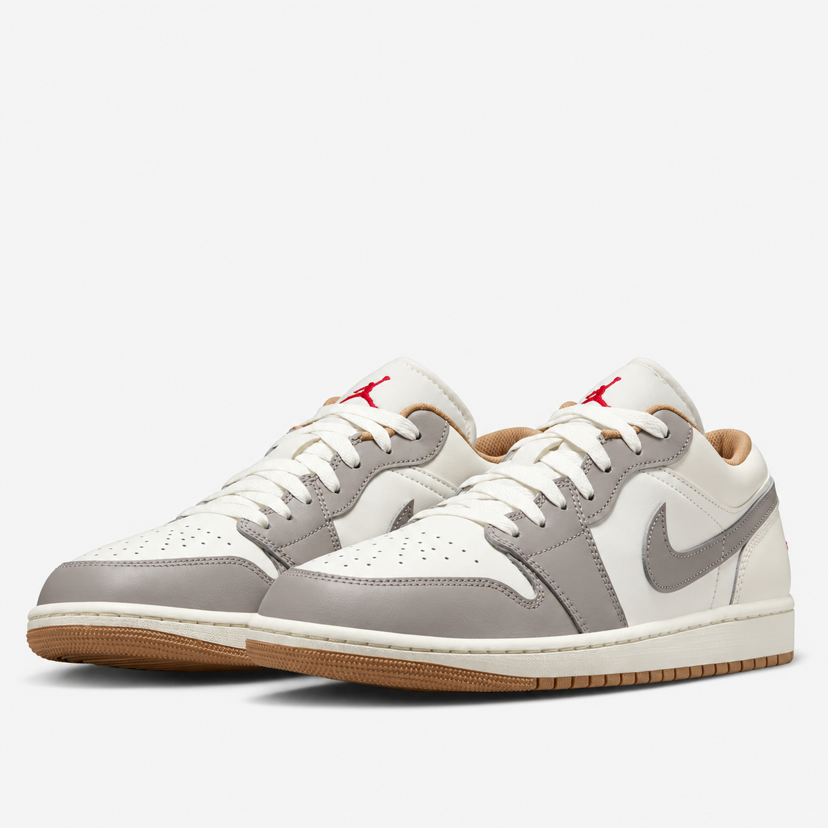 Air Jordan 1 Low 'Sail Fire Red College Grey'
