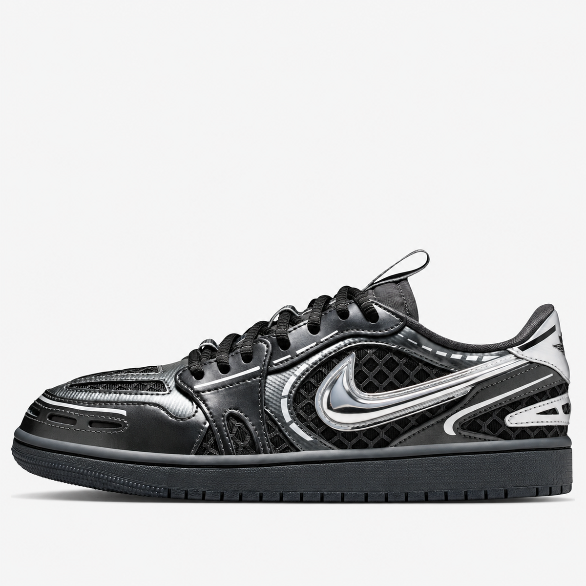 Air Jordan 1 Low Method of Make V3 'Black Metallic Silver'