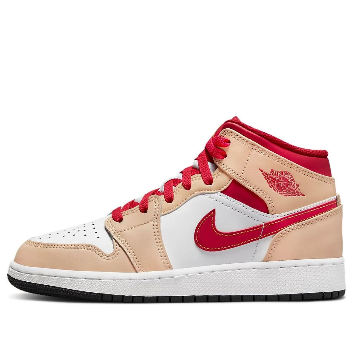 Air Jordan 1 Mid 'Light Curry Cardinal Red'
